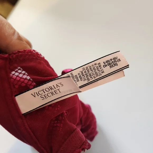 Victoria's Secret Love Cloud Claret Red Lined Wireless Lounge Bra Small DD Cup - Picture 5 of 7